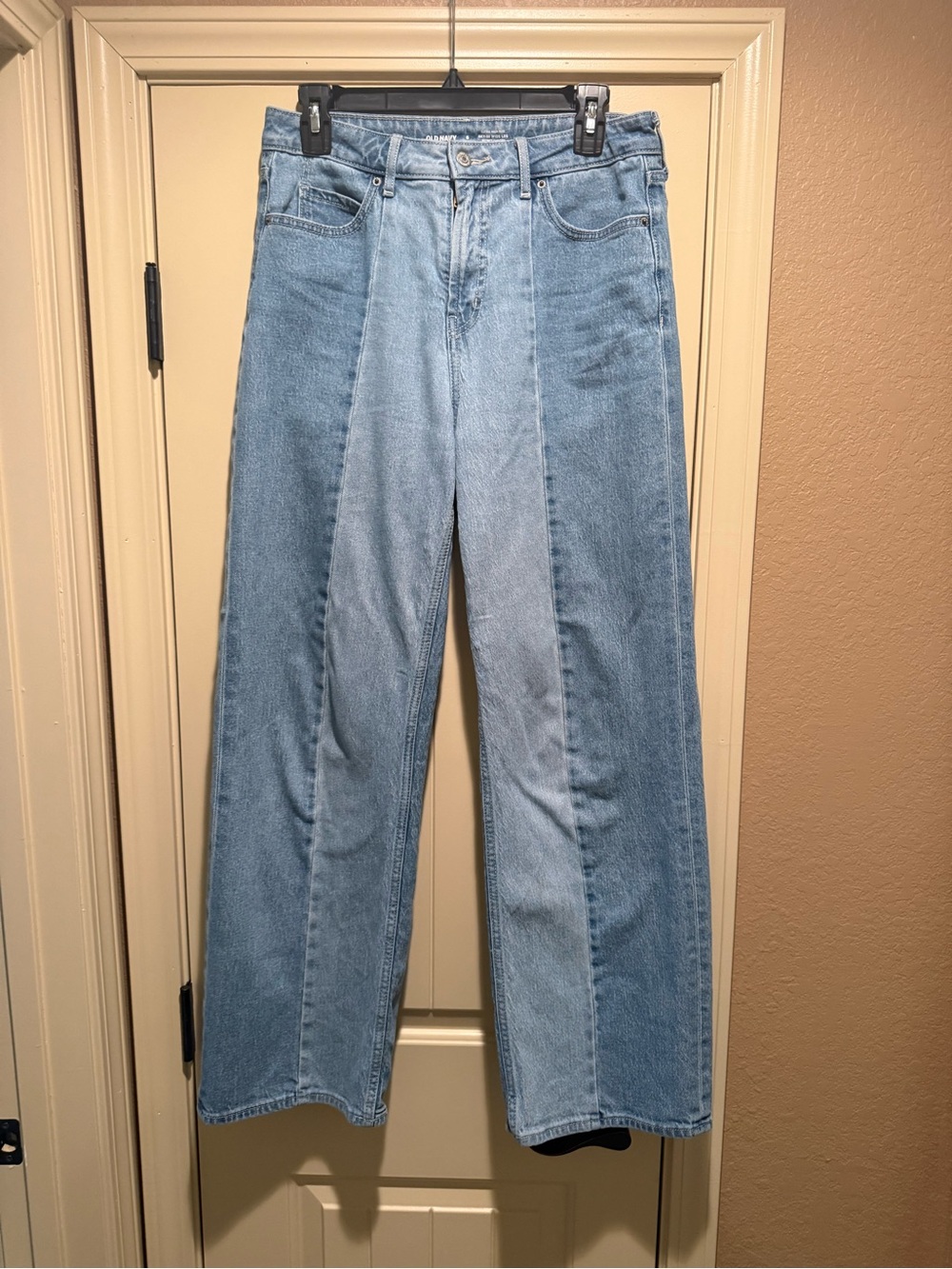 Old Navy Two-Tone Blue Ski-High Wide Leg